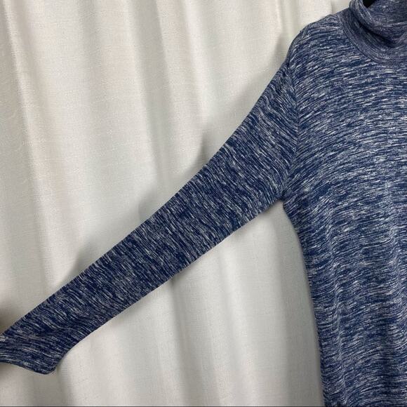 Soft Surroundings Blue Space Dye Long Sleeve Hi-Lo Sweater Dress Sz.S - Picture 7 of 14